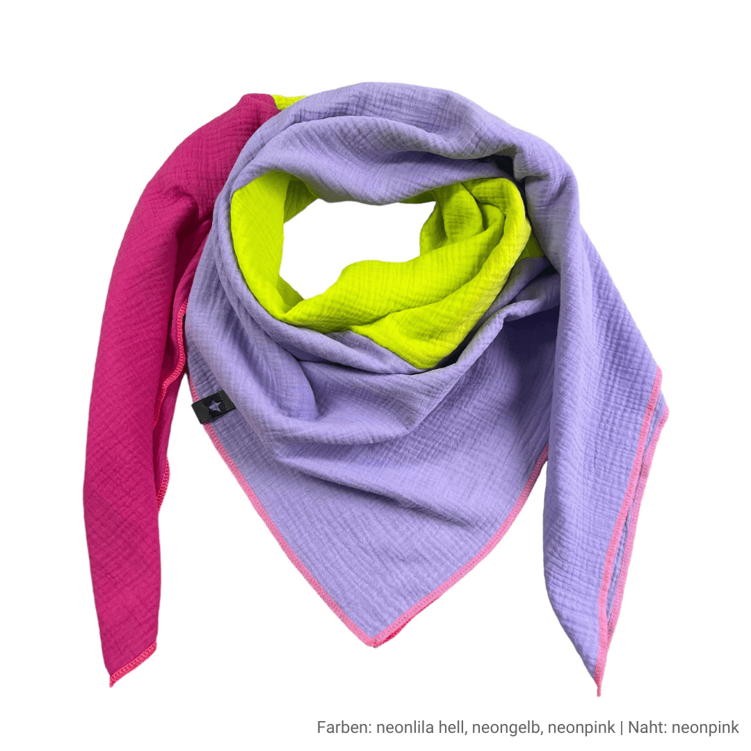 XL Tuch Neon aus Musselin Baumwolle von Musselin Liebe