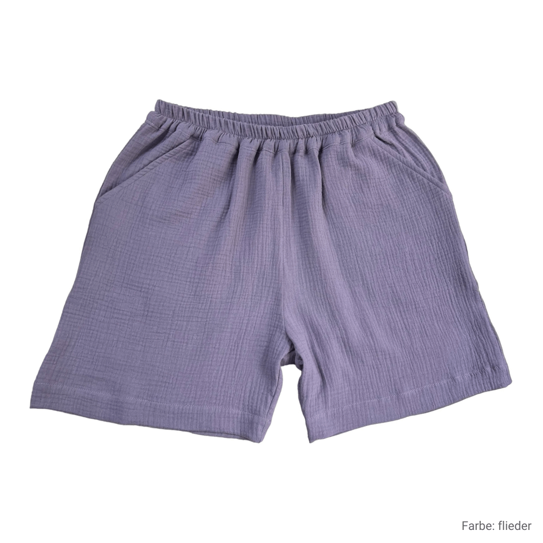 Damen Shorts aus Musselin Baumwolle von Musselin Liebe