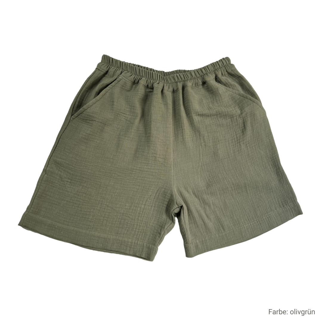 Damen Shorts aus Musselin Baumwolle von Musselin Liebe