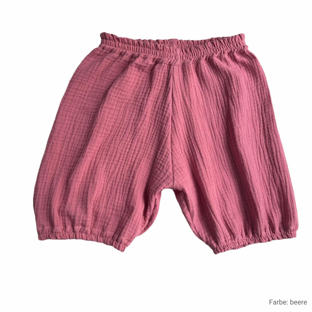 Kindershorts aus Musselin Baumwolle von Musselin Liebe