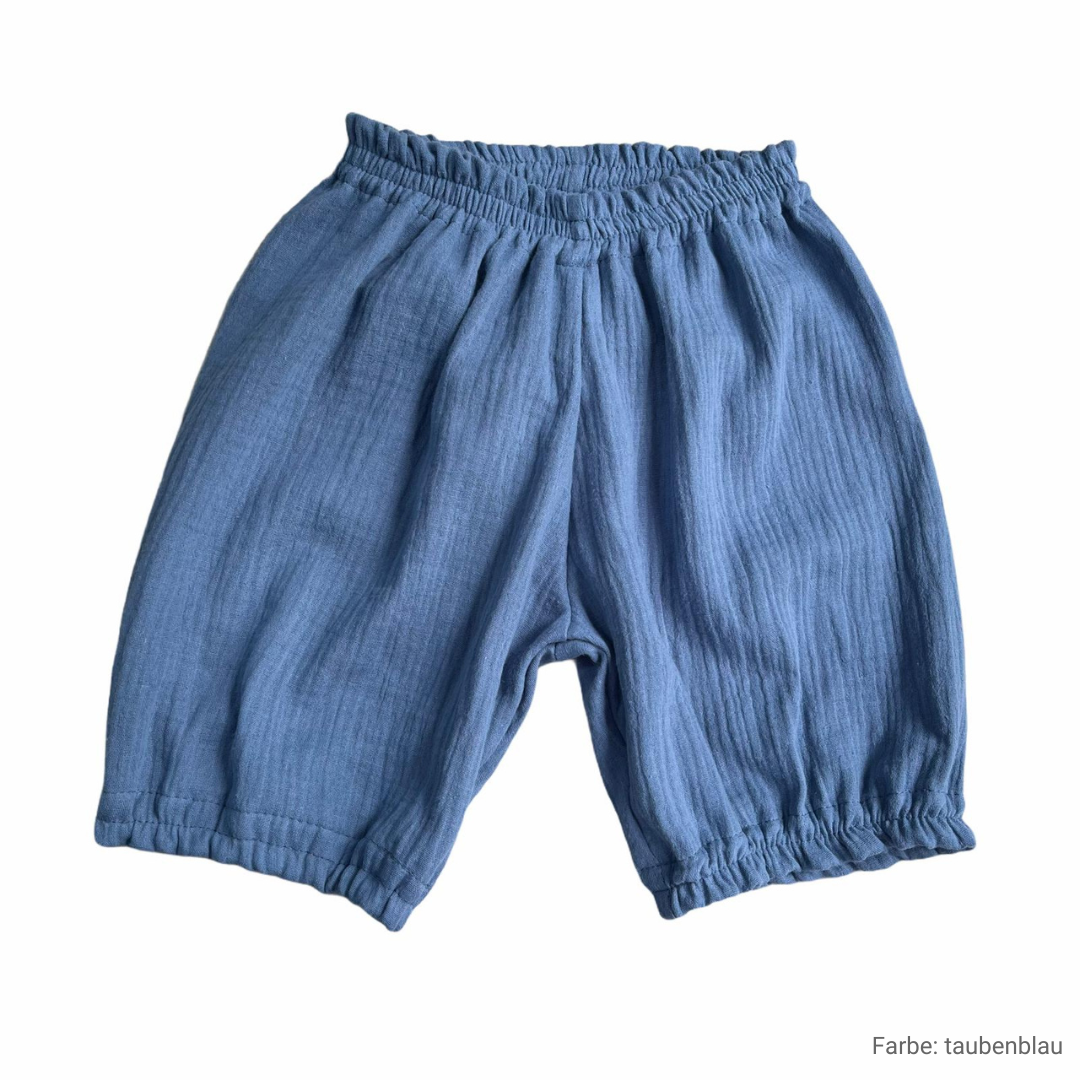 Kindershorts aus Musselin Baumwolle von Musselin Liebe