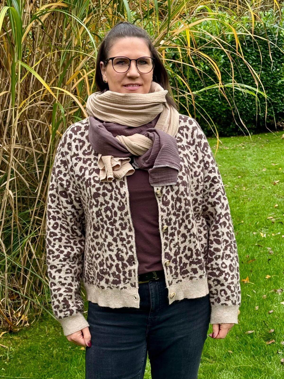 Musselin Schal XL Baumwolle Schals Herbst Winter lang groß Halstuch Tuch