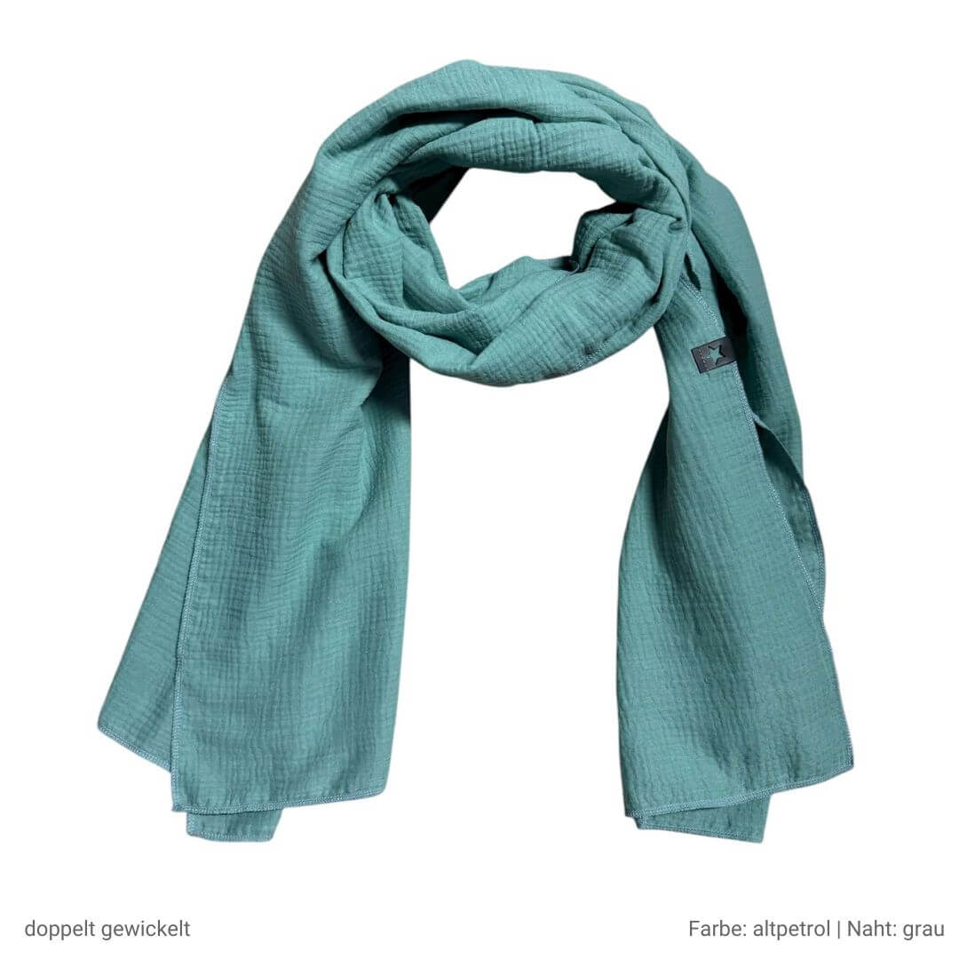 Musselin Schal XL Baumwolle Schals Herbst Winter lang groß Halstuch Tuch