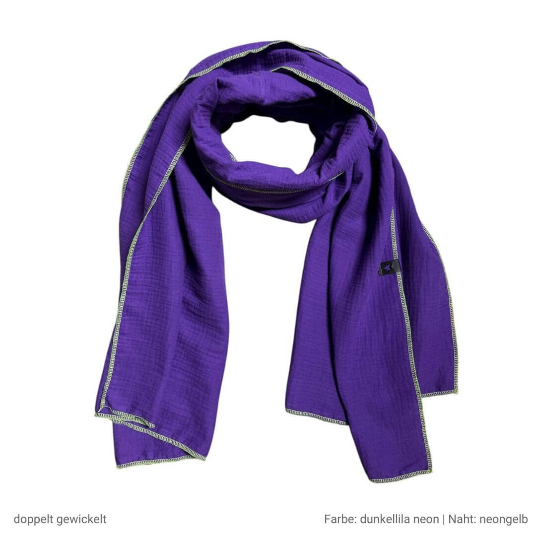 Musselin Schal XL Baumwolle Schals Herbst Winter lang groß Halstuch Tuch