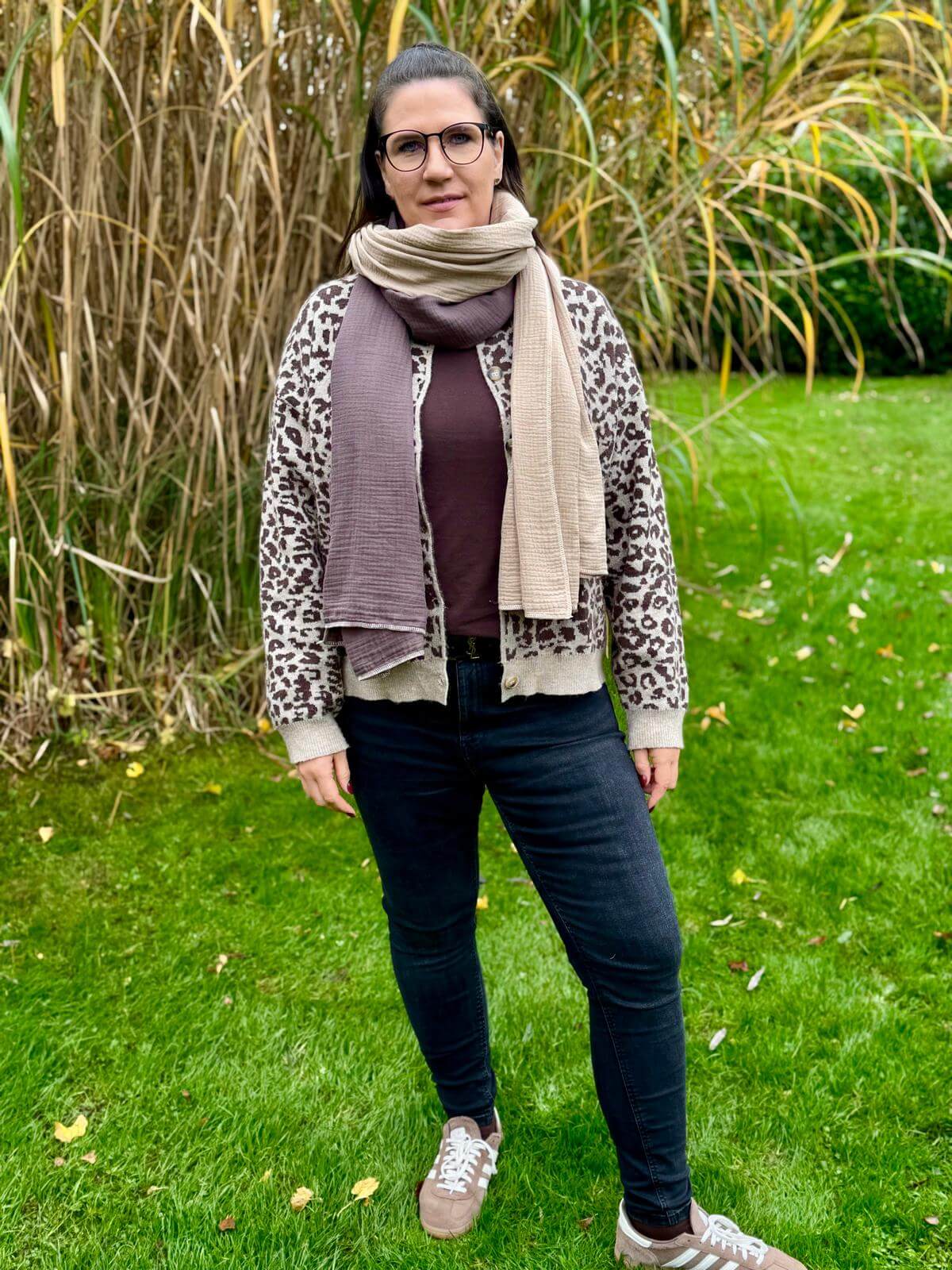 Musselin Schal XL Baumwolle Schals Herbst Winter lang groß Halstuch Tuch