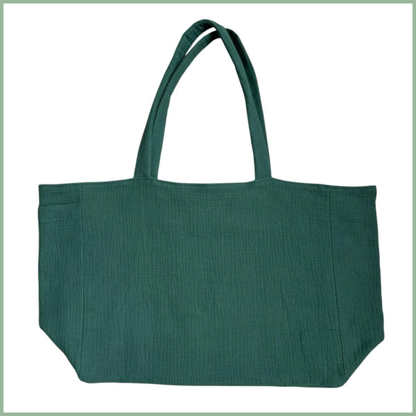 Shopper groß Tannengrün Senfgelb