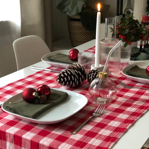 Musselin Liebe Tischläufer Weihnachten