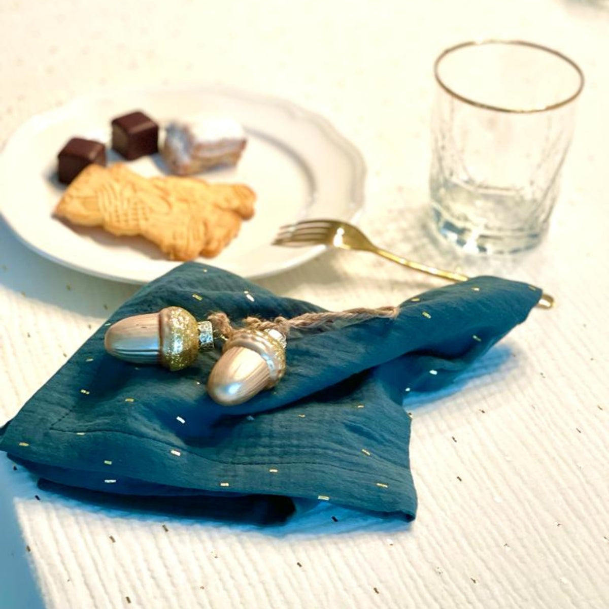 Musselin Liebe Stoffservietten Weihnachten