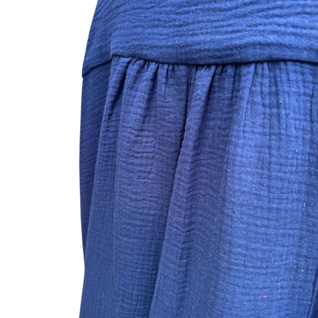 Musselin Liebe Lange Tunika Overshirt Kleid Damen