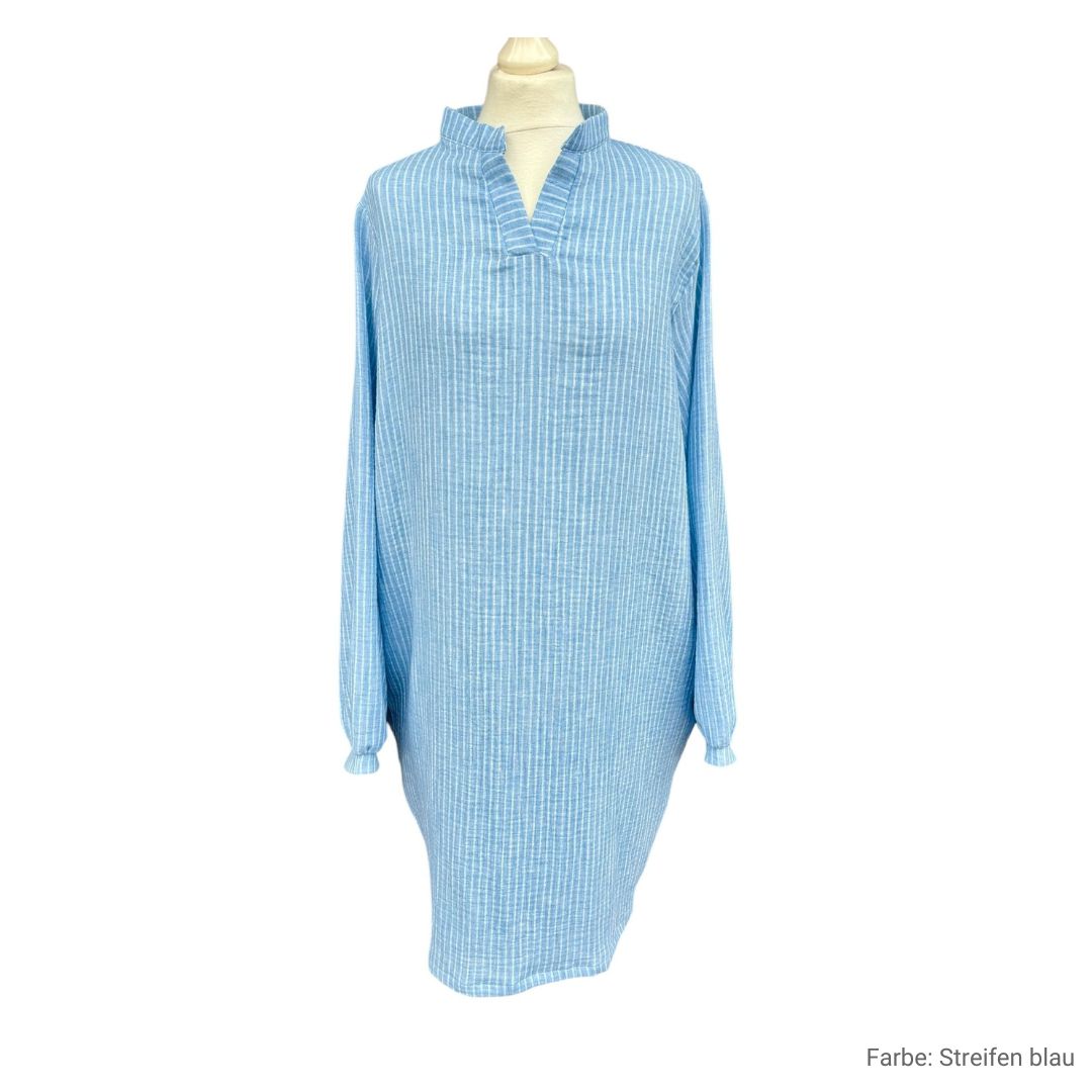 Musselin Liebe Lange Tunika Overshirt Kleid Damen