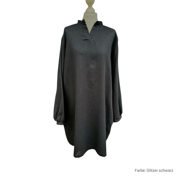 Musselin Liebe Lange Tunika Overshirt Kleid Damen