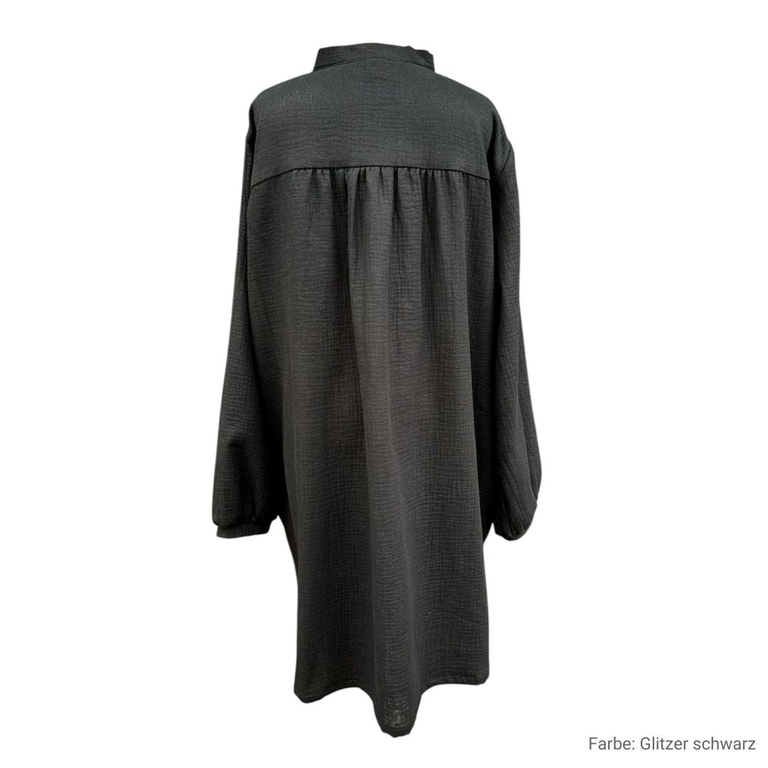 Musselin Liebe Lange Tunika Overshirt Kleid Damen