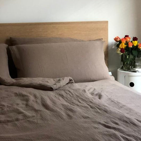Kopfkissenbezug passend zur Bettwäsche aus 100% Musselin Baumwolle von Musselin Liebe
