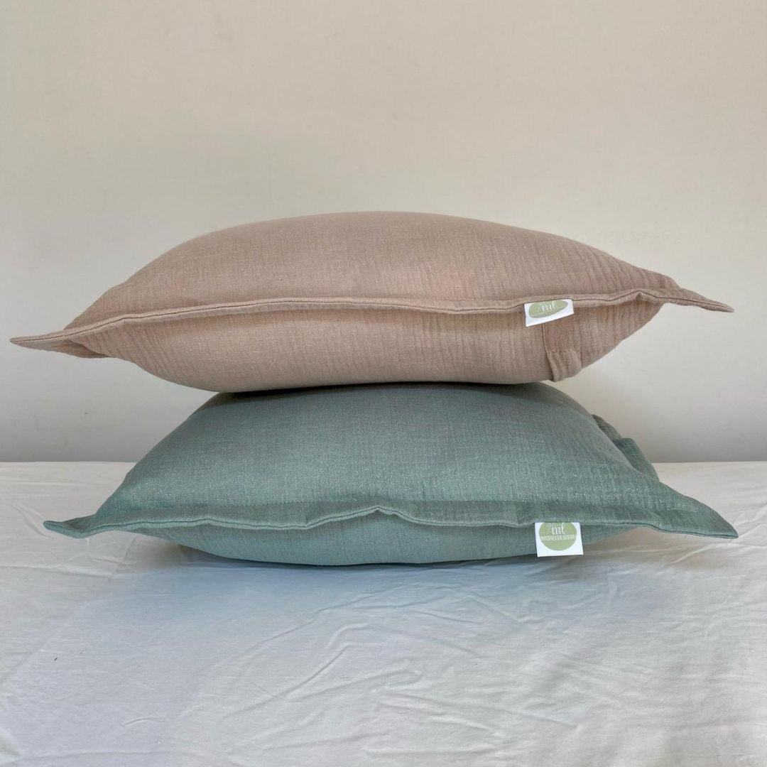 Wohn-Set 2x Kissenbezüge aus Musselin Baumwolle von Musselin Liebe