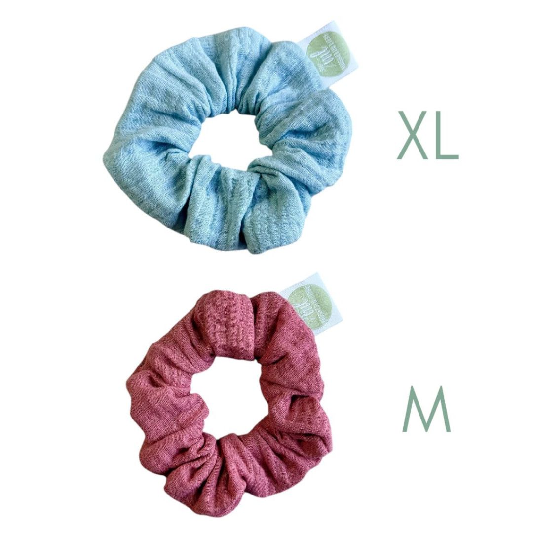 Scrunchie Haargummi aus Musselin Baumwolle von Musselin Liebe