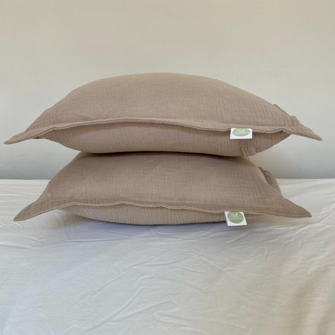 Wohn-Set 2x Kissenbezüge aus Musselin Baumwolle von Musselin Liebe