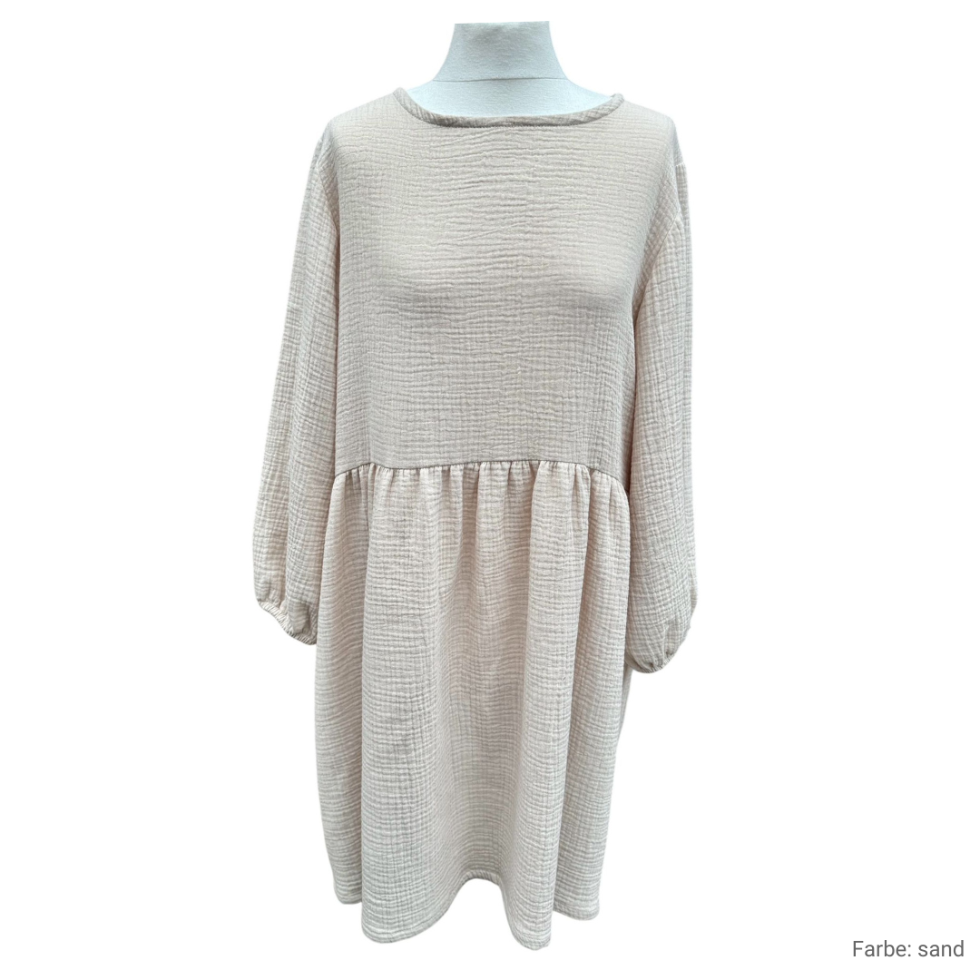 Musselin Liebe Langarmkleid Damen