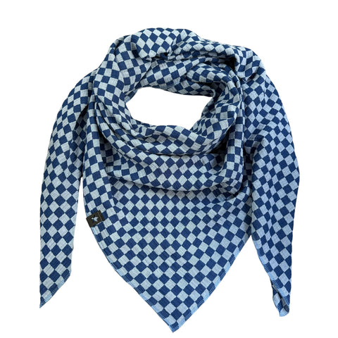 XL Tuch "Checkered" - Blau