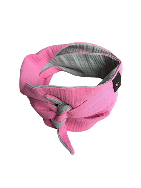 Musselin Liebe Mini Sophie Scarf in den Farben hellpink neon und salbeigrün