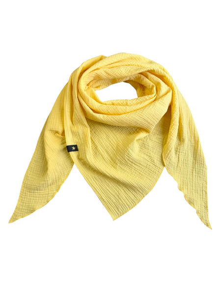 Musselin Liebe XL Tuch Halstuch in butterlemon gelb