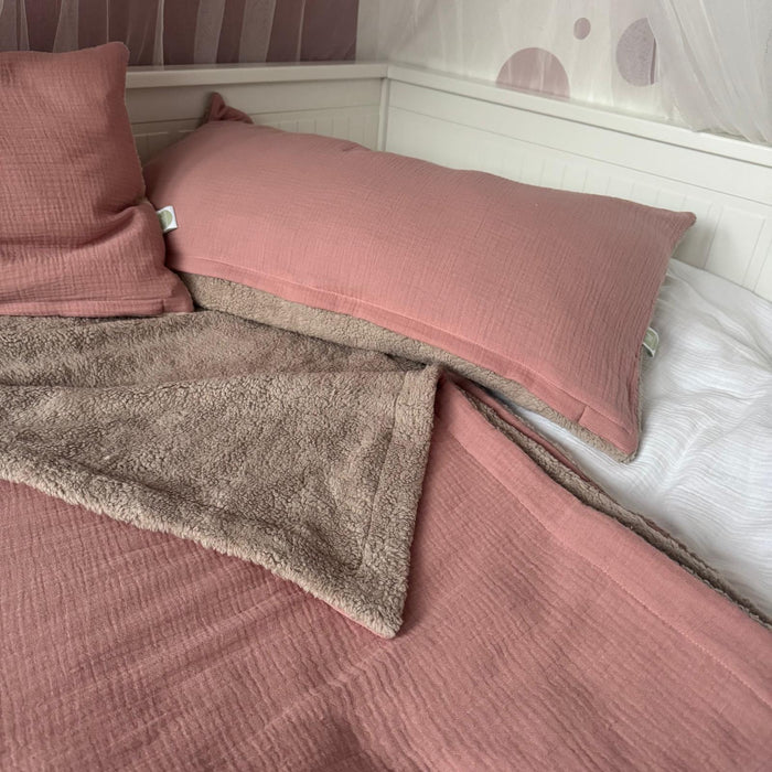 Musselin Liebe Teddy Decke Musselin Baumwolle Kuscheldecke Baumwolldecke Winter Teddydecke