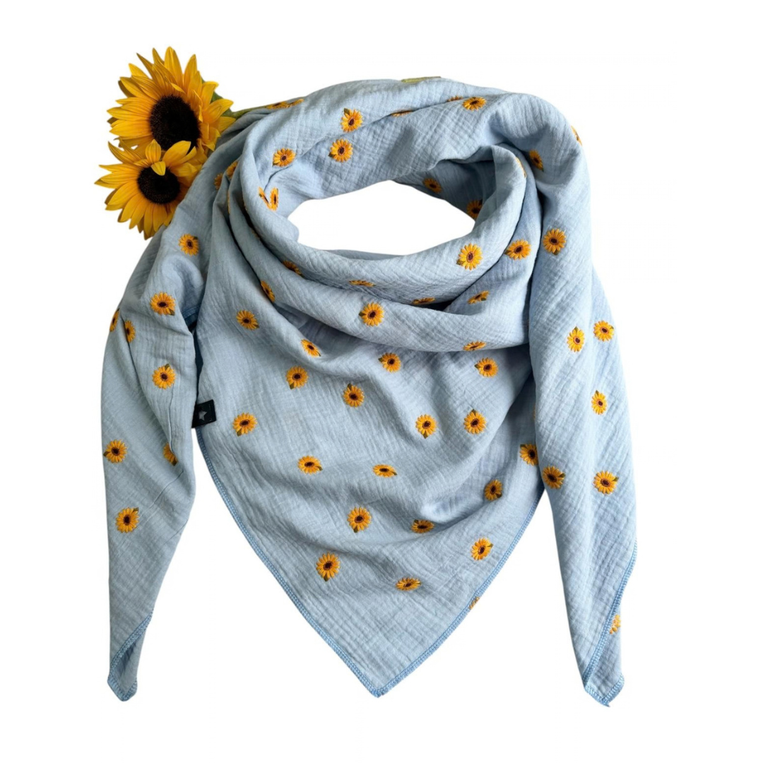 Musselin Liebe XL Tuch Halstuch Schal aus Musselin Baumwolle
