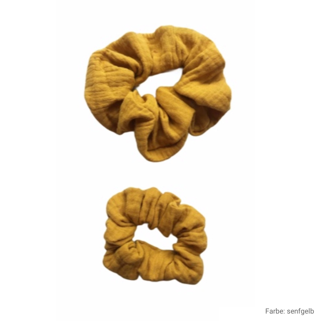 Scrunchie Haargummi aus Musselin Baumwolle von Musselin Liebe